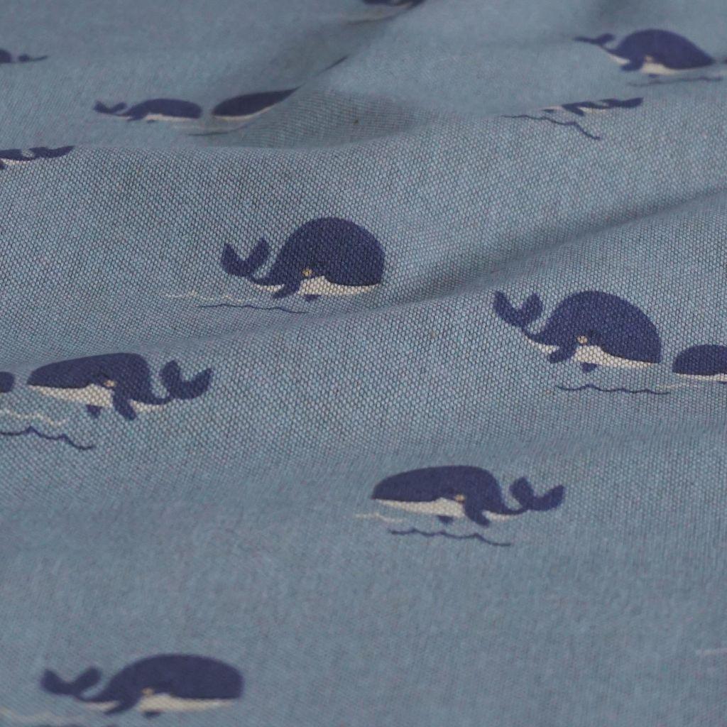 Dekostoff Panama Wale blau